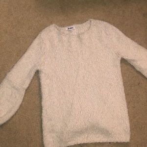 Fuzzy white sweater